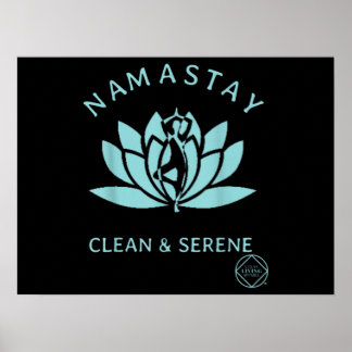 Clean & Serene Yoga Narcotics Anonymous Poster