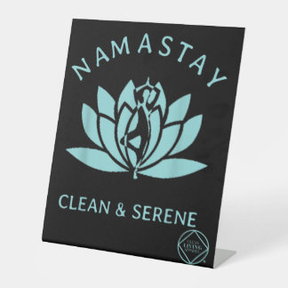 Clean & Serene Yoga Narcotics Anonymous Reclamebord Met Voetstuk