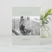 Clean Serif Afstuderen Invitation Kaart (Staand voorkant)