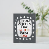 Clean Sheets Day Briefkaart (Staand voorkant)