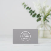Clean Simple Grey Professional Logo Visitekaartje (Staand voorkant)