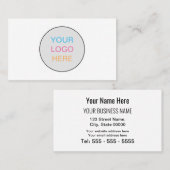 Clean Simple Modern Ajouter votre Carte de visite (Devant / Derrière)