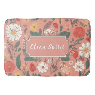 Clean Spirit Bloemen Patroon Badmat