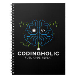Clean Tech Brain Coding Notebook Design For Coders Notitieboek
