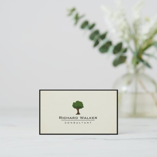 Clean Tree Garden Lawn Care Logo Landschap Groen Visitekaartje (Staand voorkant)