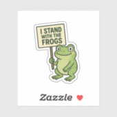 Clean Typography Frog Sticker (Vel)