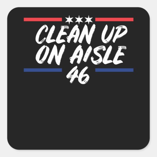 Clean Up On Aisle 46 Vierkante Sticker (Voorkant)
