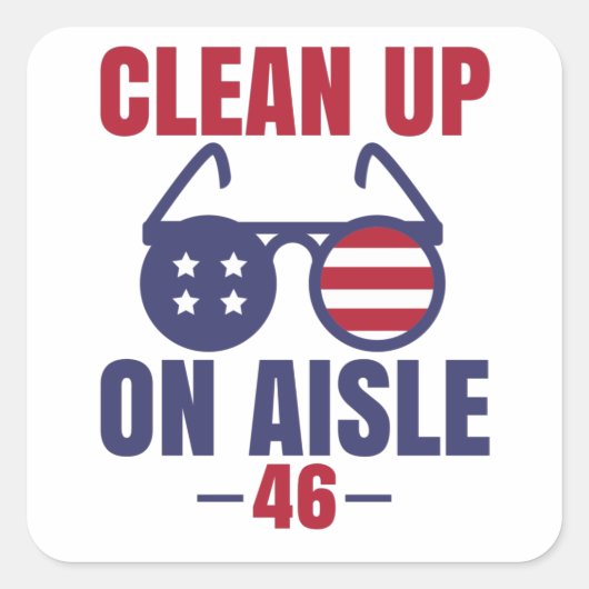 Clean Up On Aisle 46 Vierkante Sticker (Voorkant)