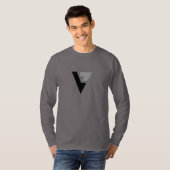 Clean V Logo T-shirt met lange mouwen (Voorkant volledig)