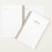 Clean White & Gold Script 2024 Personal hebdomadai (Devant avec enveloppe)