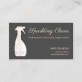 Cleaner Bokeh Spray Bottle House Cleaner Visitekaartje (Voorkant)