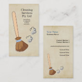 Cleaner Cleaner Service Business Profile Card Visitekaartje (Voorkant / Achterkant)