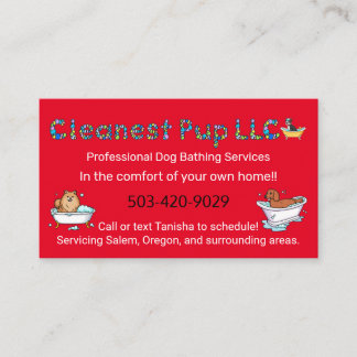Cleanest Pup LLC Visitekaartje