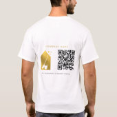 Cleaning Cleaner Service Gold Logo QR Code White T-shirt (Achterkant)
