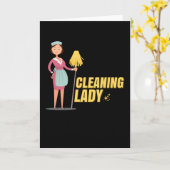 Cleaning Lady Cleaning Lady Cleaning Kaart (Gele Bloem)