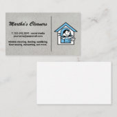 Cleaning Lady Dusting | Schoonmaakdienst Visitekaartje (Voorkant / Achterkant)