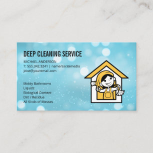 Cleaning Lady Logo Reinigingsdienst Visitekaartje