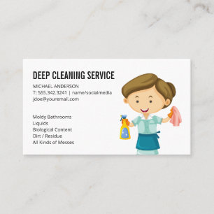 Cleaning Lady Reiniging thuis Visitekaartje