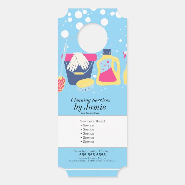 Cleaning Service Blue Business  (Voorkant)