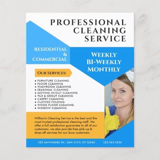 Cleaning Service Business Modern Custom Flyer (Voorkant)