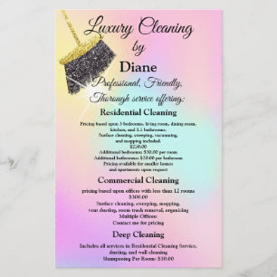 Cleaning Service House Kantoor Handhaving Maid Gol Flyer
