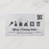 Cleaning Service Icons | qr code Visitekaartje (Voorkant)
