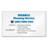 Cleaning Service Magnetisch Visitekaartje (Voorkant)