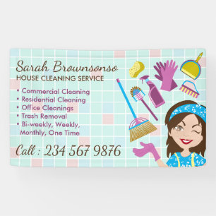 Cleaning Service omvat Janitorial Maid Business Spandoek