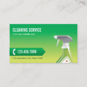 Cleaning Service Professional Green Visitekaartje (Voorkant)