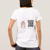Cleaning Service Rose Gold Logo QR Code White T-shirt (Achterkant)