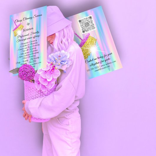 Cleaning Services OfficeHouse QRCode Logo Visitekaartje