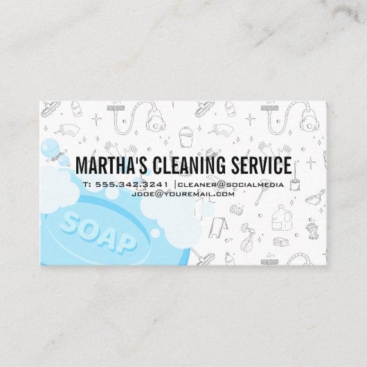 Cleaning Services | Soap Bubbles | Maid Visitekaartje (Voorkant)