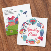 Cleaning Supplies Housekeeping Service Vierkante Visitekaartje