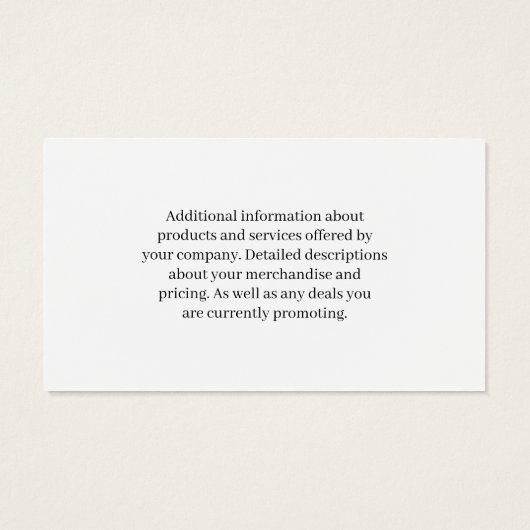 Cleaning Supplies | Janitor | Soap and Tiles Visitekaartje (Achterkant)