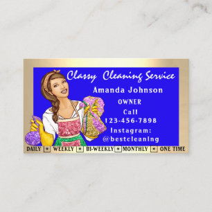 Cleaning van Kantoor in Classy House Maid Blue Visitekaartje