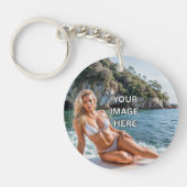 CLEAR! 🔑 Acrylic Keychain – Add Image or Text (Voorkant)