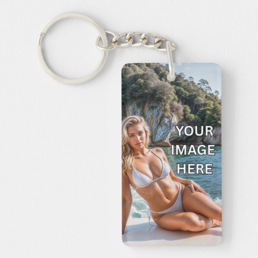 CLEAR! 🔑 Acrylic Keychain – Add Image or Text (Voorkant)