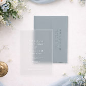 Clear Acrylic Wedding Invitation | Luxury French