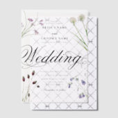 Clear Acrylic Wildflowers Bloemenbruiloft Vellum Uitnodigingen (Offset (Uitnodiging))