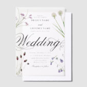 Clear Acrylic Wildflowers Bloemenbruiloft Vellum Uitnodigingen (Offset)