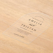Clear Arch Wedding Calligraphy Invitation Card (Poser)