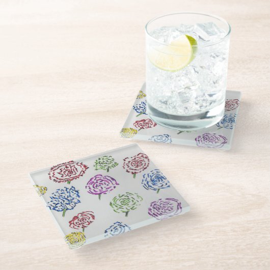 Clear Art Coaster Glazen Onderzetter (Schuin)