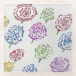 Clear Art Coaster Glazen Onderzetter