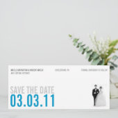 Clear Blue Kitsch Save The Date (Staand voorkant)