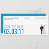 Clear Blue Kitsch Save The Date (Voorkant / Achterkant)