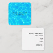 Clear Blue Pool Water Carte de visite photo (Devant / Derrière)