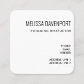 Clear Blue Pool Water Carte de visite photo (Dos)