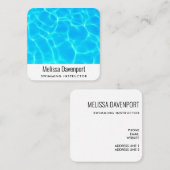 Clear Blue Pool Water Carte de visite photo (Devant / Derrière)