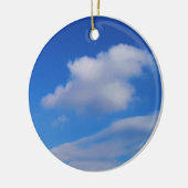 Clear Blue Sky & White Wolken Kerstversiering Keramisch Ornament (Links)