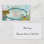 Clear Blue Whimsey CUSTOM Visitekaartje (Voorkant / Achterkant)